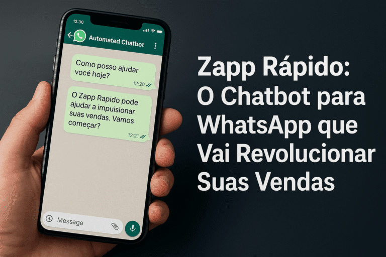 Zapp Rápido: O Chatbot para WhatsApp que Vai Revolucionar Suas Vendas