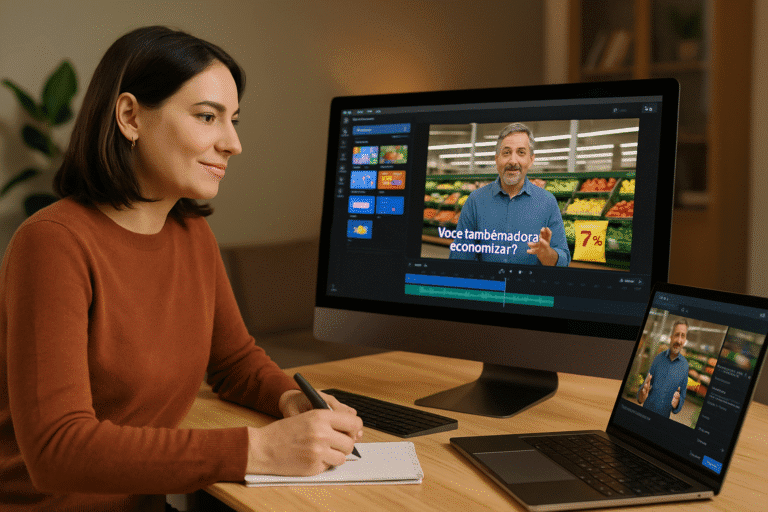 Como Criar Vídeos Publicitários com Veo 3 e Canva